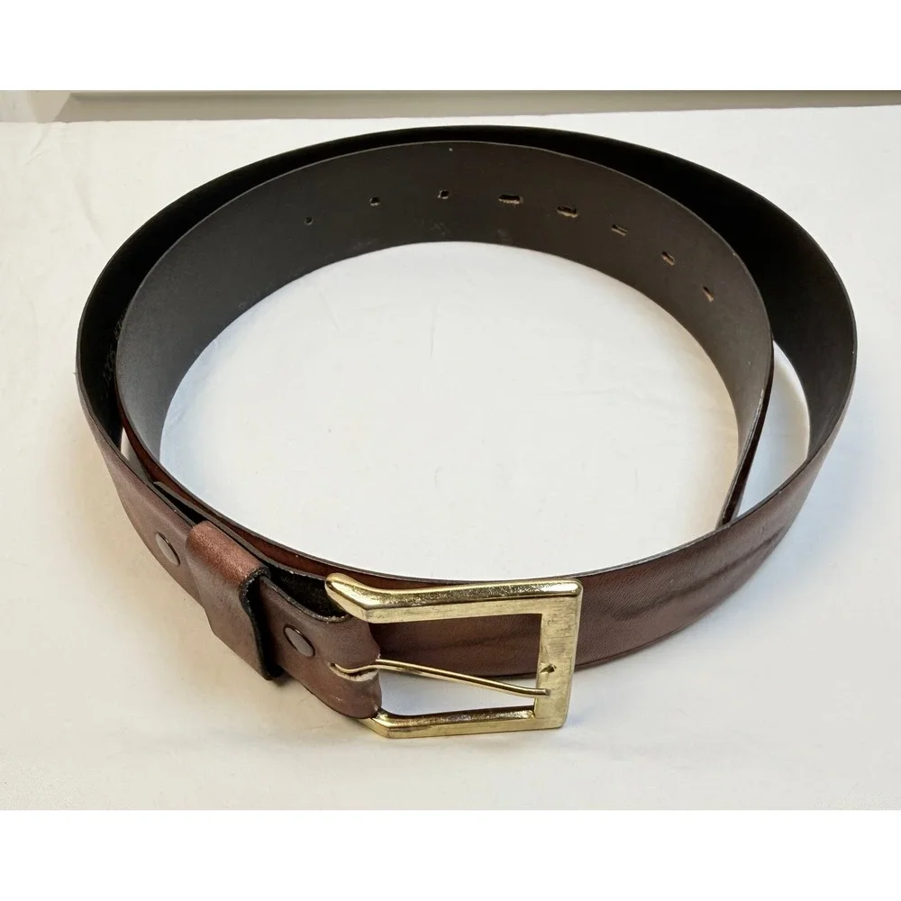 Paris Leather Belt Mens 40 Brown Good Marbled Genuine Cowhide 90017 2